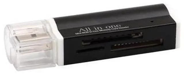 Alt view image 13 of 14 - Micro USB Card Reader USB2.0 Mini Multi In One Memory Card Reader Support TF Card Recorder Phone Storage Card Rotatable Card Reader Black