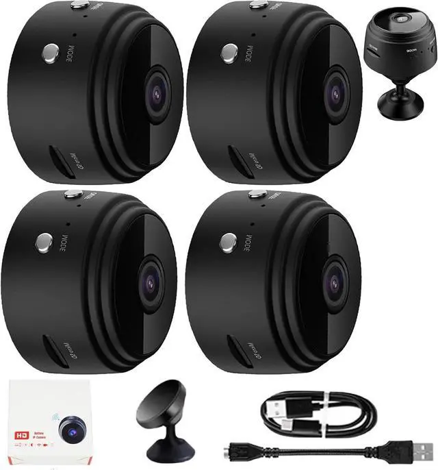 Alt view image 8 of 14 - Vista Focus Magnetic Mini Security Camera, 2024 New Vistafocus Security Camera 360, Mini Camera Wireless WiFi, Mini 1080p HD Wireless Magnetic Security Camera (4pcs)