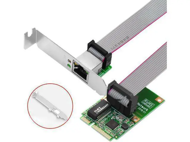 Alt view image 6 of 10 - Computer Mini PCI-E Bus Interface RJ45 Network Interface Gigabit Wired Network Card Mini PCIE Network Card RJ45 Adapter