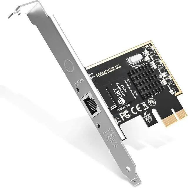 Alt view image 7 of 12 - 2.5GBase-T PCIe Network Adapter with 1 Port, 2500/1000/100Mbps PCI Express Gigabit Ethernet Card RJ45 LAN Controller Support Windows Server/Windows/Linux, Standard and Low-Profile Brackets Included