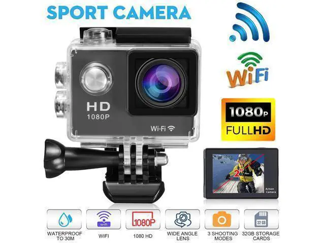 Alt view image 6 of 10 - Camera HD 1080p WiFi 30m Waterproof Underwater Video Recording Camera Sport Camera go extreme pro cam