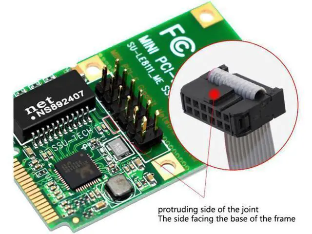 Alt view image 8 of 10 - Computer Mini PCI-E Bus Interface RJ45 Network Interface Gigabit Wired Network Card Mini PCIE Network Card RJ45 Adapter