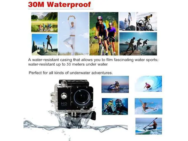 Alt view image 8 of 10 - Camera HD 1080p WiFi 30m Waterproof Underwater Video Recording Camera Sport Camera go extreme pro cam