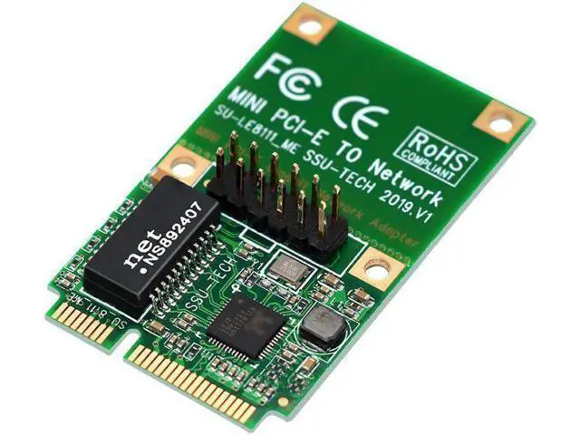 Alt view image 10 of 10 - Computer Mini PCI-E Bus Interface RJ45 Network Interface Gigabit Wired Network Card Mini PCIE Network Card RJ45 Adapter
