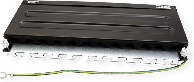 Alt view image 12 of 14 - TRENDnet 12-Port Cat6A Shielded Patch Panel, 10G Ready, Cat5e,Cat6,Cat6A Compatible, Metal Housing, Color-Coded Labeling for T568A and T568B Wiring,Cable Management,Wall Mountable, Black,TC-P12C6AS