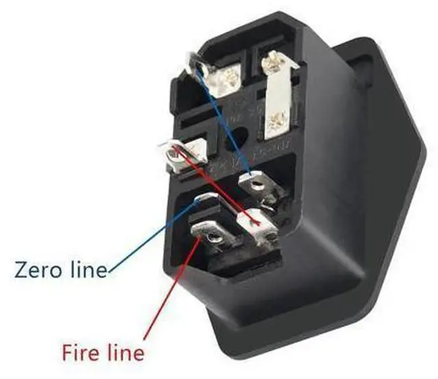 Alt view image 11 of 14 - 10A 250V Rocker Switch Power Socket Inlet Module Plug 10A Fuse with Indicator Light 3 Pin IEC320 C14 for Household Appliances or DIY Device(2-Pack)