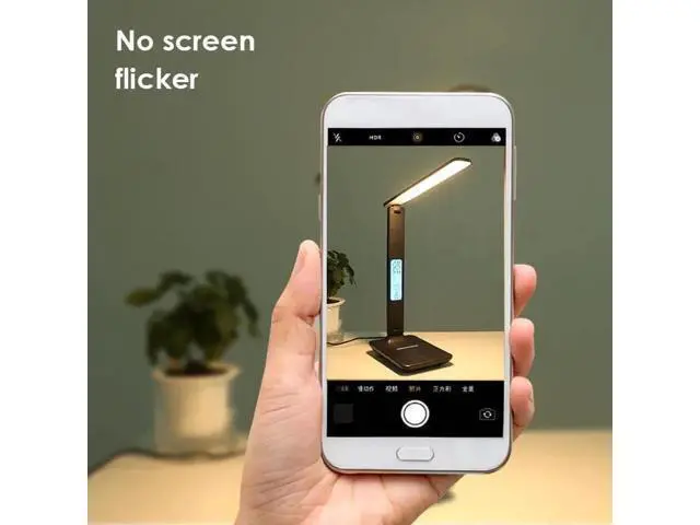 Alt view image 7 of 10 - Modern Business Led Office Desk Lamp Touch Dimmable Foldable With Calendar Temperature Alarm Clock table Reading Light