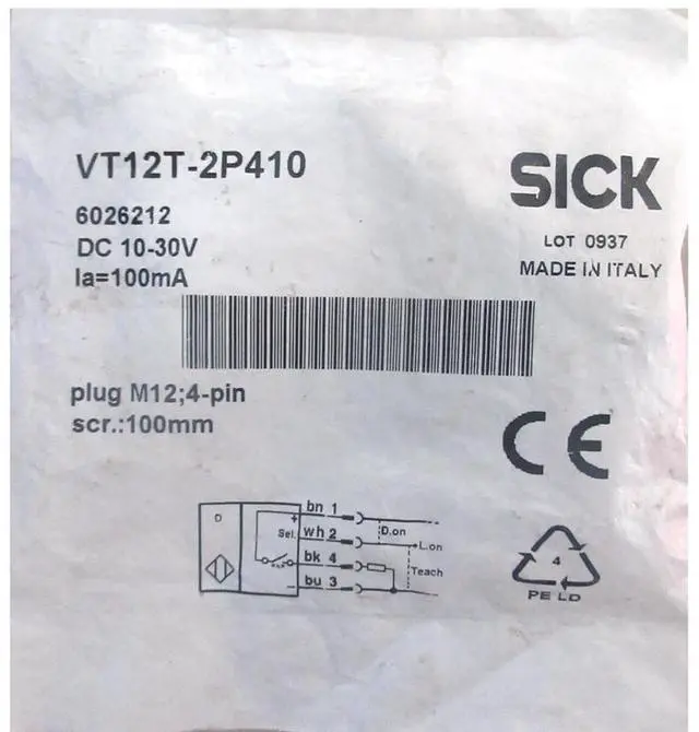 Main image of SICK VT12T-2P410 Photoelectric Switch ,PNP,New