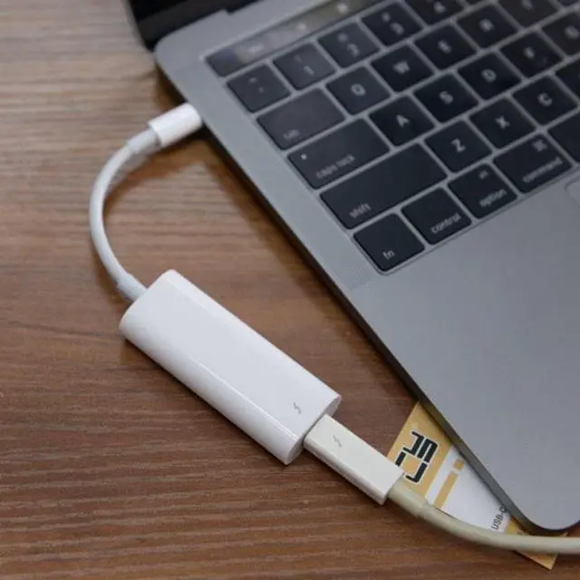 Alt view image 15 of 15 - CY 40Gbps USB-C Thunderbolt 3 USB4 Port to Thunderbolt 2 Adapter for 2016 Macbook Pro Display MC914 & Hard Disk TB-026