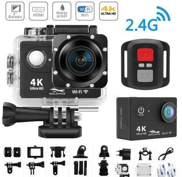 Alt view image 6 of 10 - 4K Ultra HD WiFi Action Camera 4K 2.0" 170D 12MP Go Waterproof Pro Sport Camera 30m Underwater Helmet Video Recording Camera