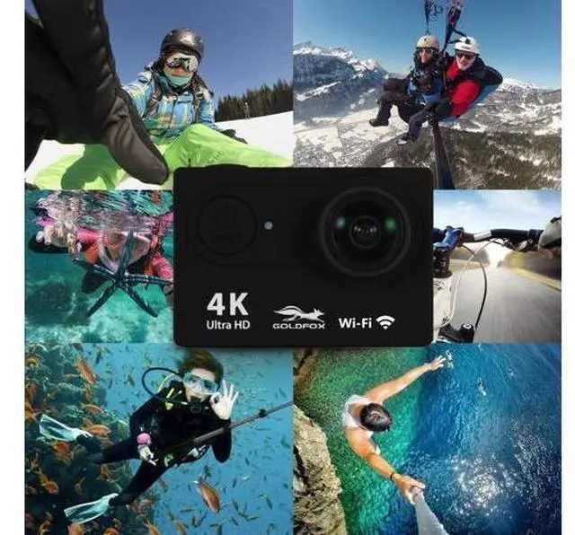 Alt view image 9 of 10 - 4K Ultra HD WiFi Action Camera 4K 2.0" 170D 12MP Go Waterproof Pro Sport Camera 30m Underwater Helmet Video Recording Camera