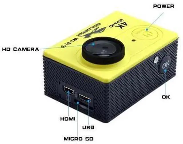 Alt view image 10 of 10 - 4K Ultra HD WiFi Action Camera 4K 2.0" 170D 12MP Go Waterproof Pro Sport Camera 30m Underwater Helmet Video Recording Camera