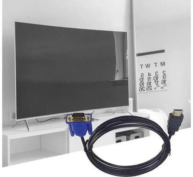 Alt view image 9 of 9 - 1 M HDMI Cable HDMI To VGA 1080P HD With Audio Adapter Cable HDMI TO VGA Cable dropshipping
