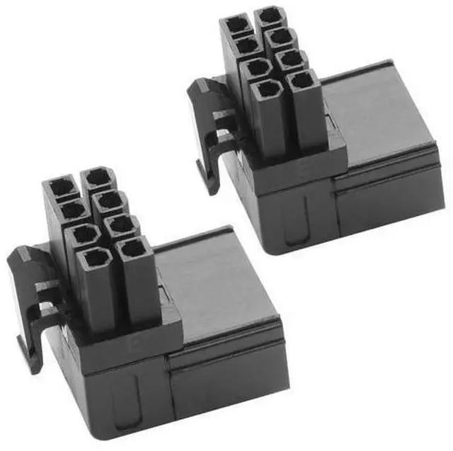 Alt view image 6 of 10 - Vszerda ATX 8-pin Female to 8-pin Male 90-Degree Angle Connector Type A, Desktop PC GPU Graphics Card Power Connector Upward Conversion (Pack of 2)