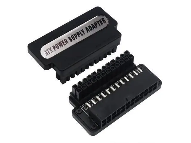 Alt view image 7 of 12 - Vszerda ATX 24-Pin Female to 24 Pin Male 90 Degree Angled Adapter Mainboard Motherboard Power Connectors for Desktop Power Cable PC Power Supply Cable