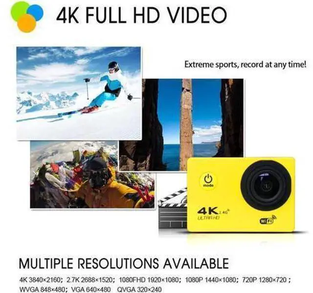 Alt view image 9 of 10 - F60 F60R Ultra HD 4K Action Camera Sport Camera WiFi Camcorders 16MP 2 Inch Screen Wireless Action Camera Waterproof