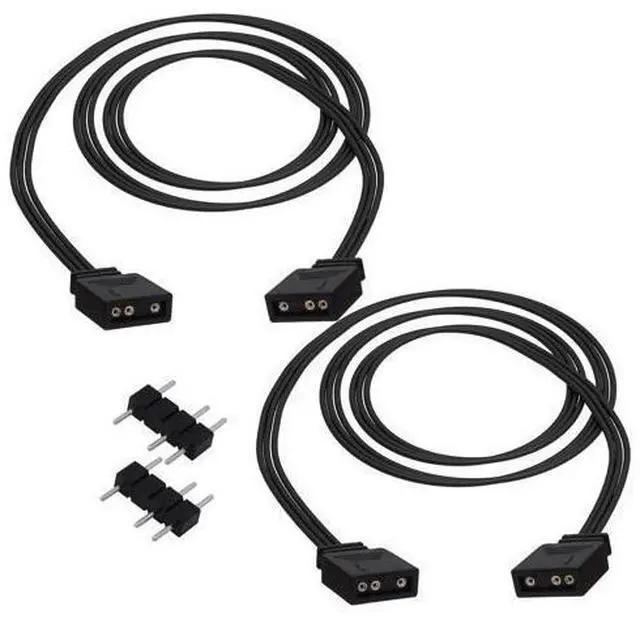 Alt view image 8 of 14 - Vszerda ARGB Extension Cable 5V 3 Pin Addressable RGB Connector Adapter Extension Cable Synchronous Cord Wire for ARGB LED Fans-1M/3.3FT-2Pcs