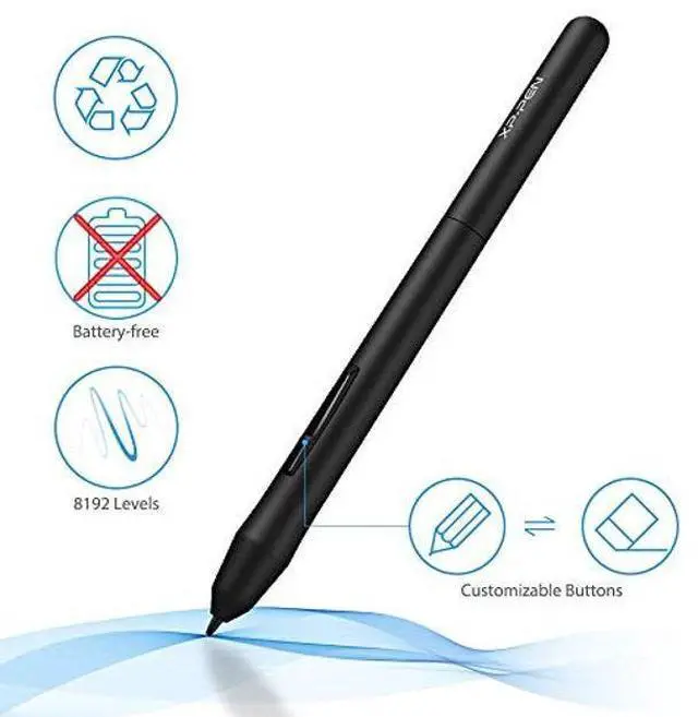 Alt view image 9 of 10 - XP-PEN StarG640 Drawing Tablet Digital Graphics Tablet 6x4 Inch Ultrathin Tablet with 8192 Levels Battery-Free Stylus & XP-PEN Shortcuts Stickers