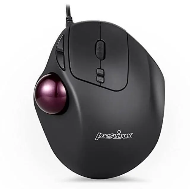 Alt view image 6 of 10 - Perixx Perimice-517 Wired Trackball USB Mouse, 7 Button Design, Build-in 1.34 Inch Trackball with Pointing Feature