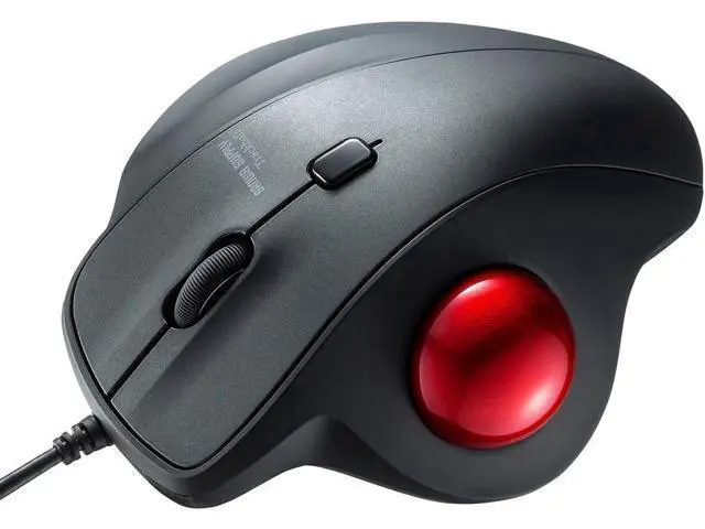 Alt view image 8 of 14 - SANWA Wired Ergonomic Trackball Mouse, Optical Vertical Rollerball Mice, Silent Buttons, 34mm Trackball, 600/800/1200/1600 Adjustable DPI, Compatible with MacBook, Laptop, Computer, Windows, macOS