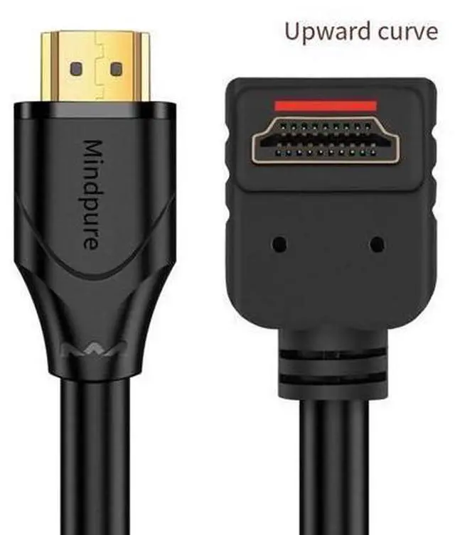 Alt view image 6 of 8 - 4K 90-degree elbow with right Angle, suitable for PS4 computer connection to TV, set-top box, projector, hdmi high-definition cable 2.0 version, 3 meters