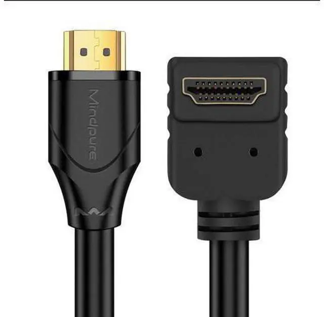 Alt view image 7 of 8 - 4K 90-degree elbow with right Angle, suitable for PS4 computer connection to TV, set-top box, projector, hdmi high-definition cable 2.0 version, 3 meters
