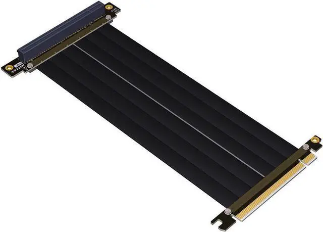 Alt view image 3 of 4 - ADT-LINK PCI-E X16 to 16X 3.0 Male to Female Riser Extension Cable Graphics Card Computer Chassis PCI Express Extender Ribbon 128G/Bps (R33SR 40CM)