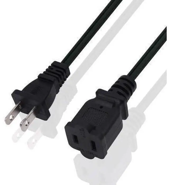 Alt view image 8 of 12 - 10 FT 2 Prong Extension Cord,Black Extension Cord 10 ft Indoor or Outdoor, Male/Female Power Cable for NEMA 1-15P to NEMA 1-15R,Extension Cable 2 Pack