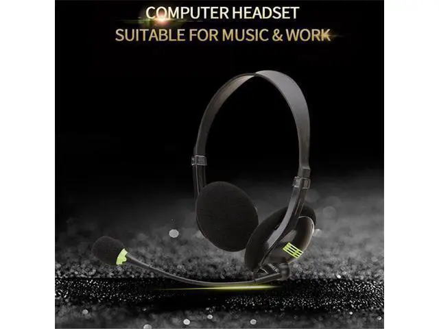 Alt view image 10 of 10 - Wired Headphones Stereo Bass Noise Reduction 30MM Dynamic Earphone USB/ 3.5MMAdjustable Head-Mounted Headset with Mic for Computer Laptop Smart Phone