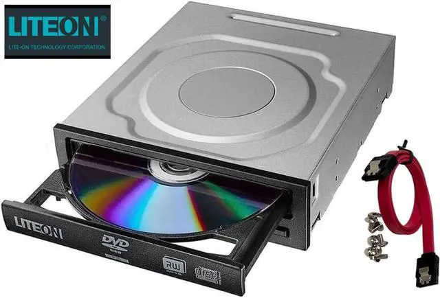 Alt view image 9 of 14 - Lite-On Dual-Layer SATA DVD±RW Optical Drive with Installation Kit for Reading and Writing CDs and DVDs on Desktop Computers, Servers, and Workstations
