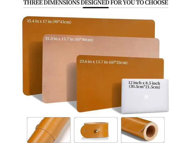Alt view image 9 of 14 - Mouse Pad Desk Mat Map, Microfiber Leather Desk pad Large Mouse pad, Waterproof Desk Mat for Desktop 31'x15.5' Brown