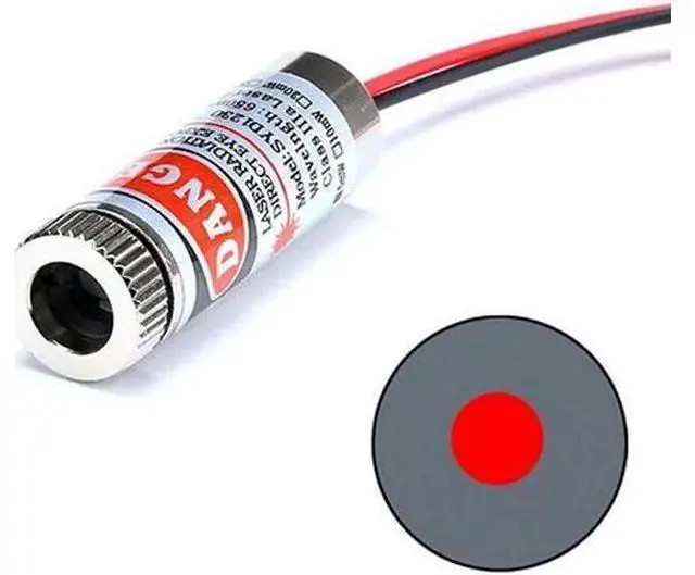 Alt view image 9 of 10 - 650nm 5mW Red Point / Line / Cross Laser Diode Module Head Glass Lens Industrial Grade Focusable Laser