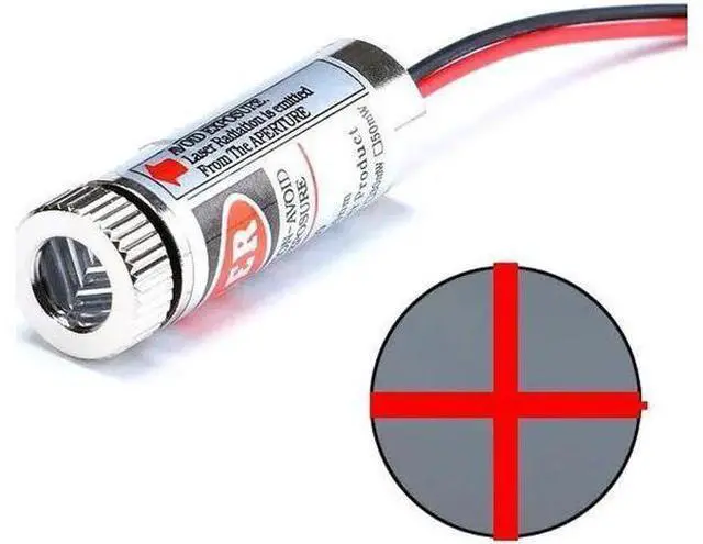 Alt view image 6 of 10 - 650nm 5mW Red Point / Line / Cross Laser Diode Module Head Glass Lens Industrial Grade Focusable Laser