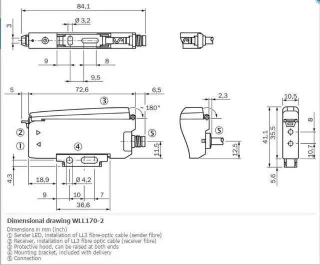Alt view image 2 of 5 - SICK WLL170-2P430 Fiber-optic sensors ,PNP,New