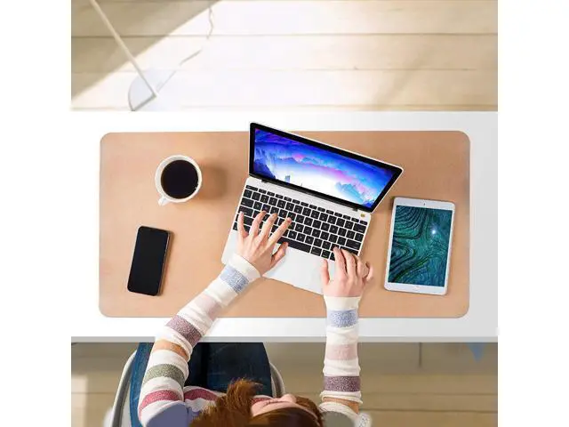 Alt view image 14 of 14 - Mouse Pad Desk Mat Map, Microfiber Leather Desk pad Large Mouse pad, Waterproof Desk Mat for Desktop 31'x15.5' Brown