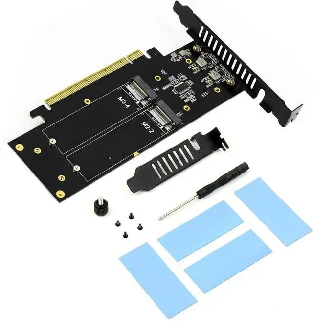 Alt view image 9 of 14 - jeyi iHyper M.2 PCIE4.0 X16 to 4X NVME Adapter Card PCIE4.0 GEN4 X16 to 4X NVME RAID Card PCI-E VROC Card