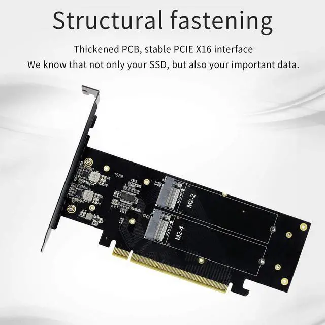 Alt view image 11 of 14 - jeyi iHyper M.2 PCIE4.0 X16 to 4X NVME Adapter Card PCIE4.0 GEN4 X16 to 4X NVME RAID Card PCI-E VROC Card