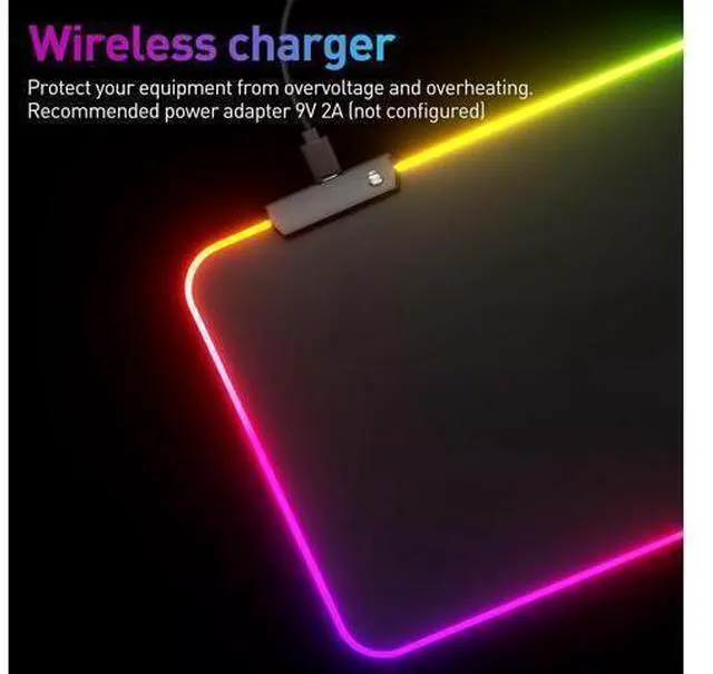 Alt view image 11 of 12 - RGB Mousepad Led Mouse Pad Large Mouse Pad Led and Big Mouse mat