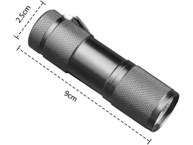 Alt view image 7 of 10 - Mini LED Ultraviolet Flashlight 395nm Purple Violet LED Torch Flash Light Invisible Ink Marker Detection UV Lamp 3AAA