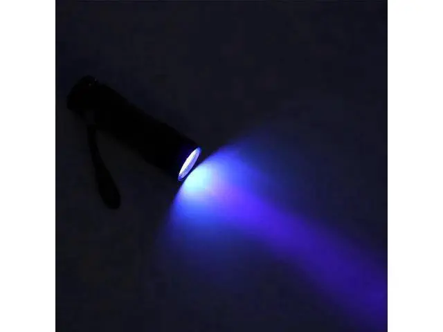 Alt view image 9 of 10 - Mini LED Ultraviolet Flashlight 395nm Purple Violet LED Torch Flash Light Invisible Ink Marker Detection UV Lamp 3AAA