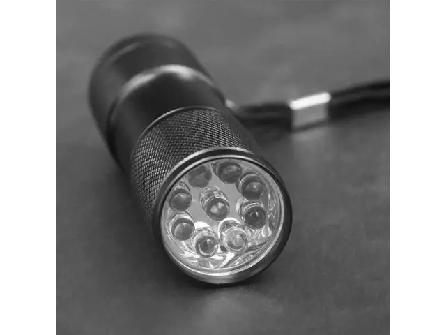 Alt view image 8 of 10 - Mini LED Ultraviolet Flashlight 395nm Purple Violet LED Torch Flash Light Invisible Ink Marker Detection UV Lamp 3AAA