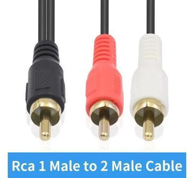 Alt view image 14 of 14 - Vszerda RCA Splitter - Male to Male Cable, Y Splitter 1 to 2 RCA Male Stereo Audio Subwoofer Cable - 25cm/10inch