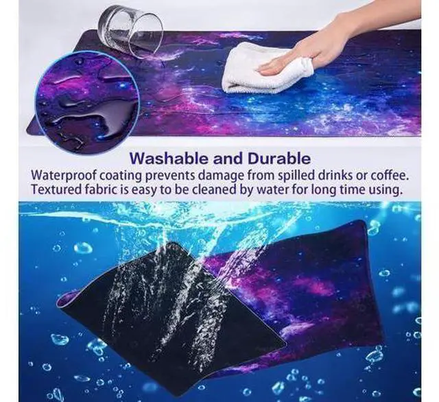 Alt view image 10 of 14 - Gaming Mouse Pad 31.5x15.7inch Large Extended Mousepad Big Computer Desk Mat for Keyboard and Mouse Full Desk Mouse Mat with Non-Slip & Rubber Base