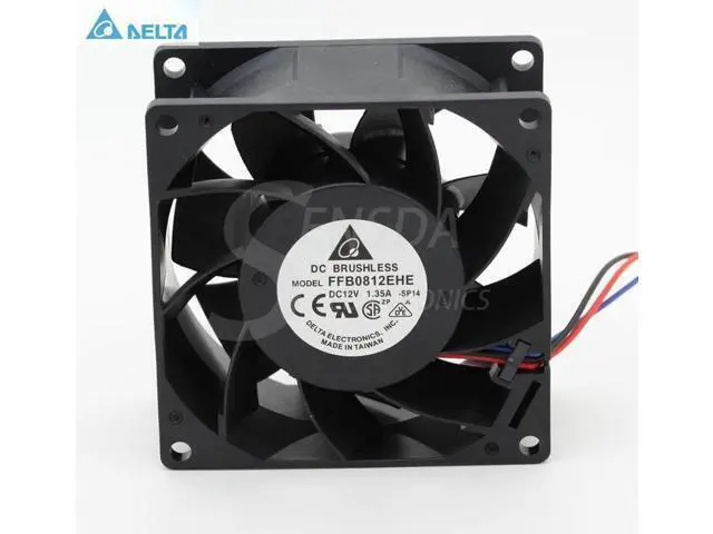 Alt view image 3 of 4 - 1pcs for delta FFB0812EHE 8CM 80MM 80*80*38MM 8038 12V 1.35A double ball bearing cooling fan 4-WIRE 4-PIN PWM cooling fan