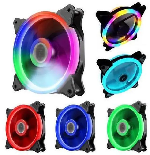 Alt view image 6 of 10 - 120mm PC Computer Ultra 15LED fan Dual Aperture Desktop PC Computer Cooling Cooler Silent Case Fan Cooling Fans