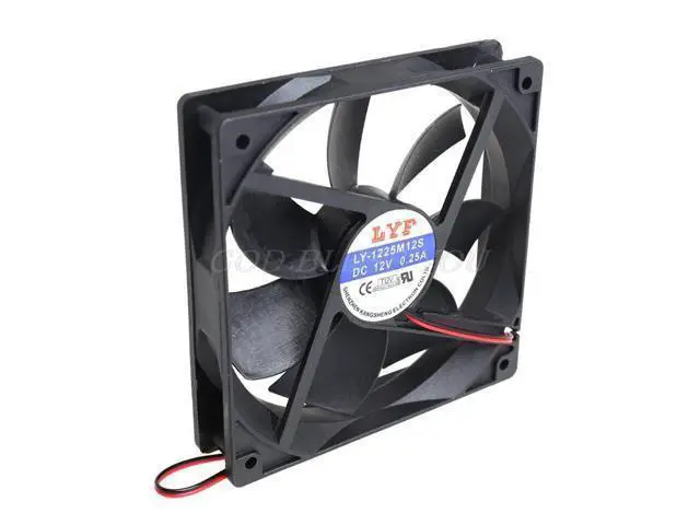 Alt view image 10 of 10 - Speed 12cm Computer 120mm 5 inches 12V 2Pin 0.5A 120x120x25mm DC Cooling Cooler Fan Case System Hydraulic Cooling Fan
