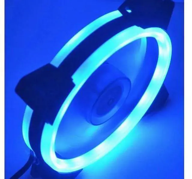 Alt view image 8 of 10 - 120mm PC Computer Ultra 15LED fan Dual Aperture Desktop PC Computer Cooling Cooler Silent Case Fan Cooling Fans