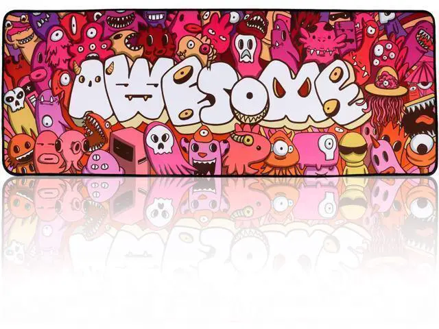 Alt view image 8 of 14 - Mouse Pad Extended Large Gaming Mouse Pad Graffiti Anime Mousepad Mouse Mat for Laptop, Computer & PC (A-31.5"x11.8")