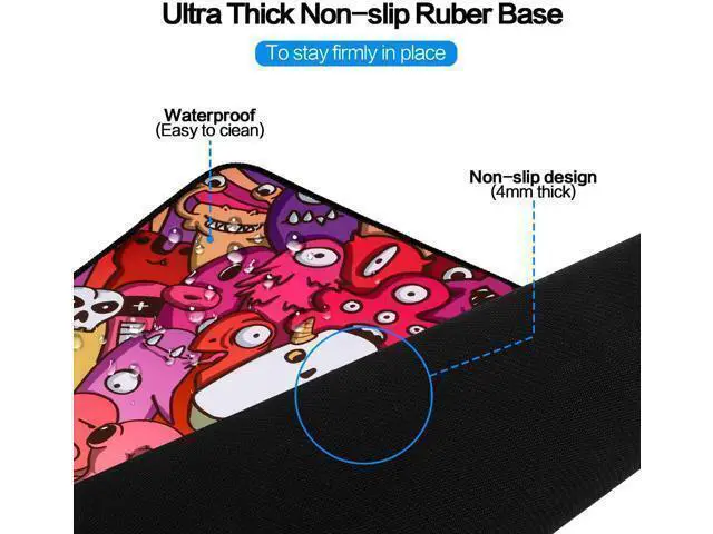 Alt view image 11 of 14 - Mouse Pad Extended Large Gaming Mouse Pad Graffiti Anime Mousepad Mouse Mat for Laptop, Computer & PC (A-31.5"x11.8")
