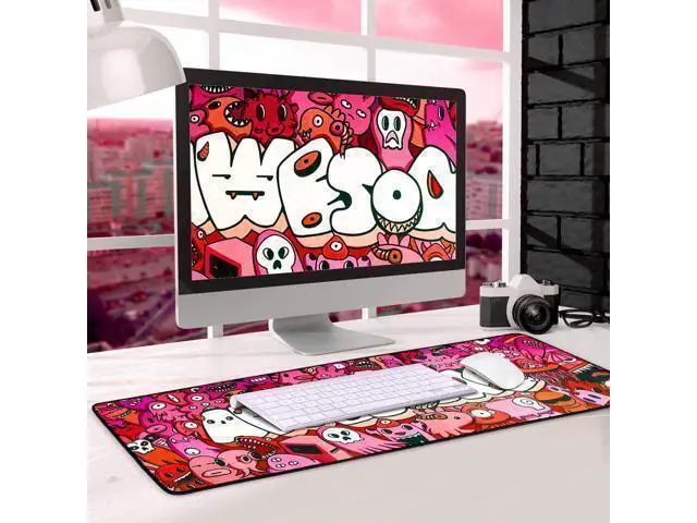 Alt view image 14 of 14 - Mouse Pad Extended Large Gaming Mouse Pad Graffiti Anime Mousepad Mouse Mat for Laptop, Computer & PC (A-31.5"x11.8")